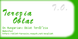 terezia oblat business card